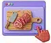 Online meat product selection on a touchscreen interface