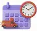 Order scheduling and delivery time management illustration